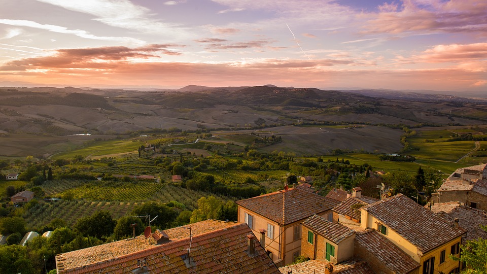 villages - panorama of a Tuscan town