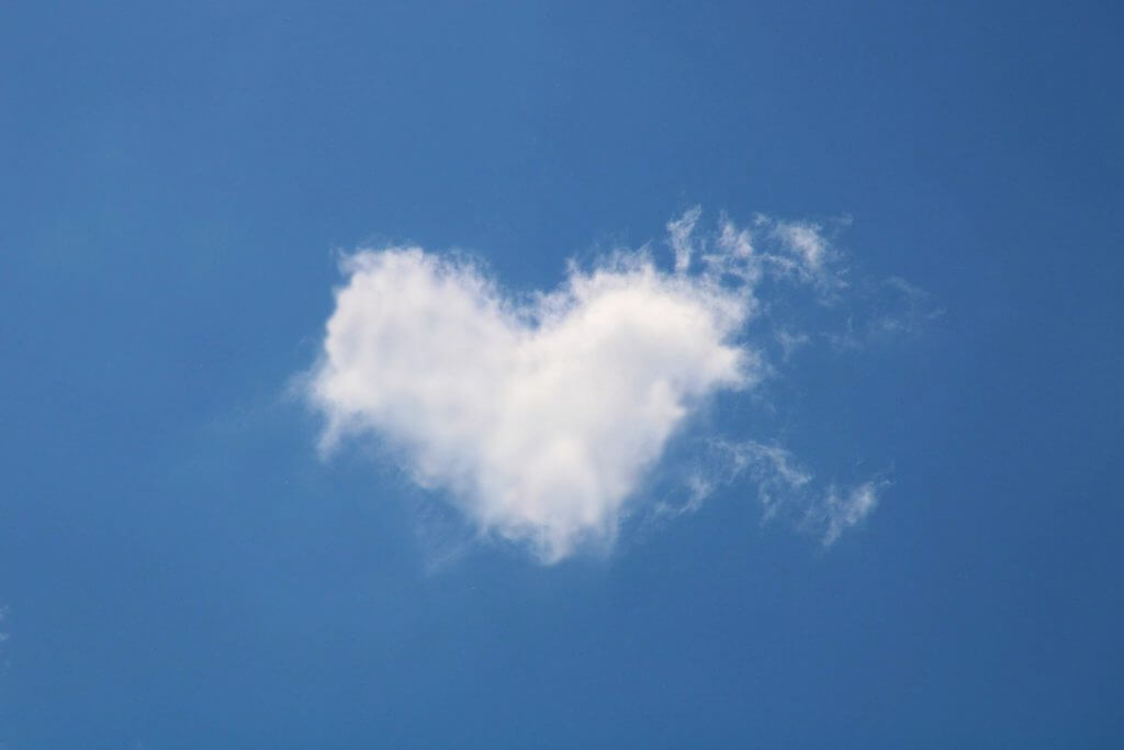 words of hope - heart-shaped cloud