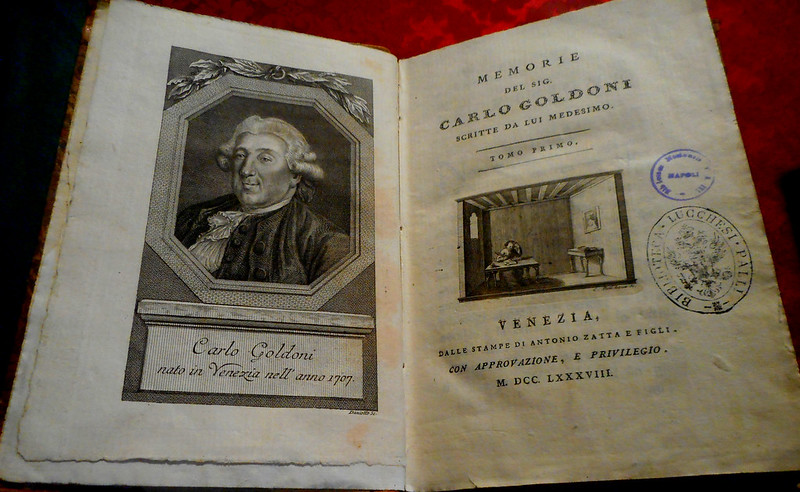 Libro di una rappresentazione di Carlo Goldoni Book of a representation by Carlo Goldoni