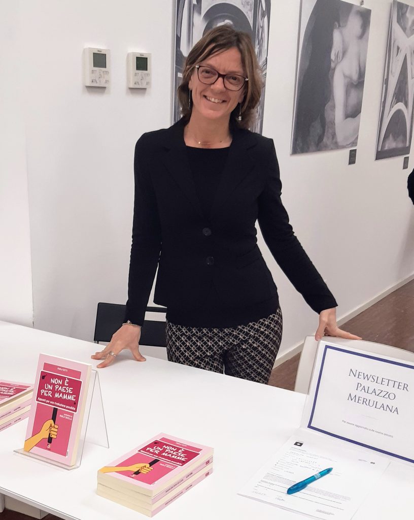 mothers - Paola Setti posing during the presentation of her book