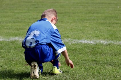 claudio ranieri - un bambino nel campo da calcio