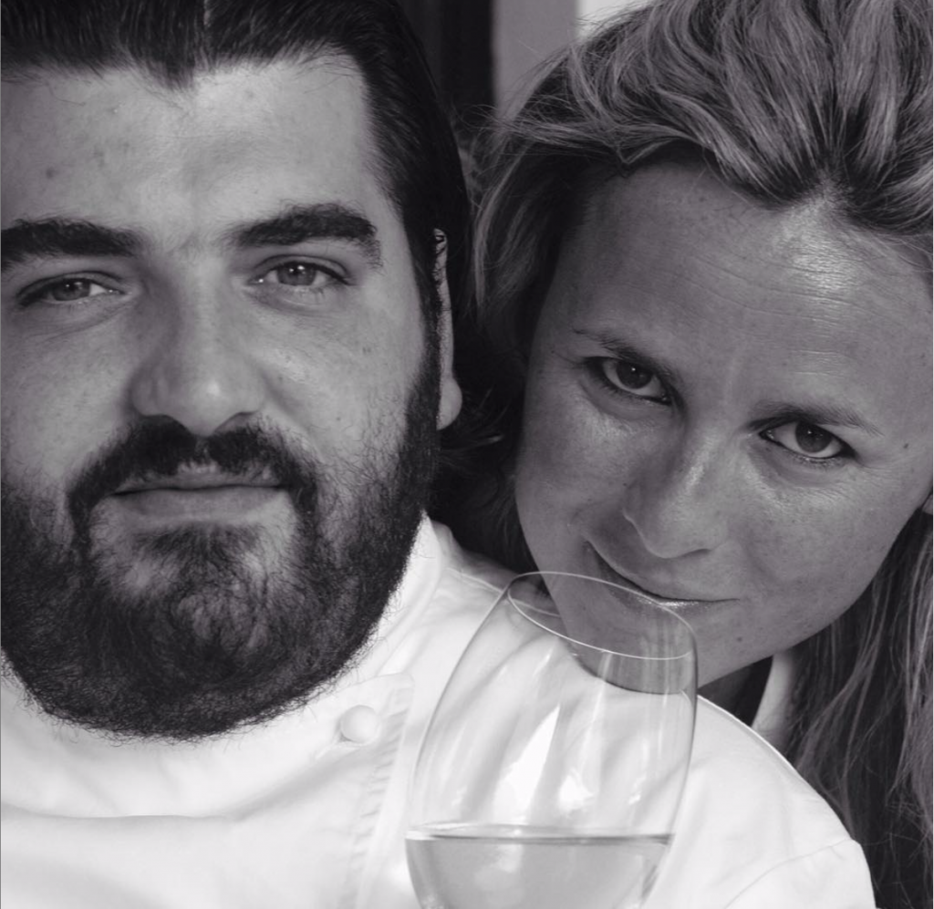 restaurateurs - black and white photo canevacciuolo with his wife