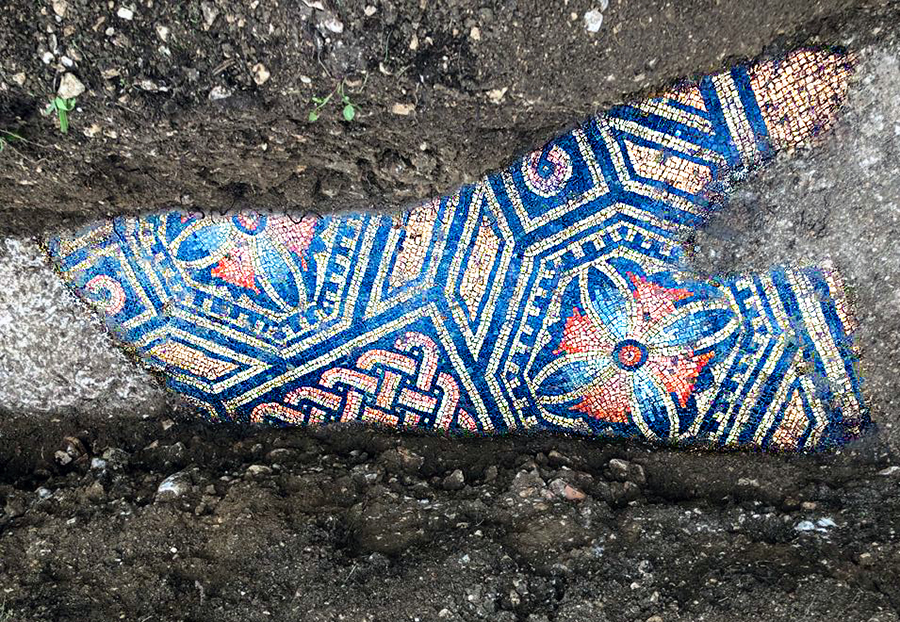 Un mosaico romano colorato