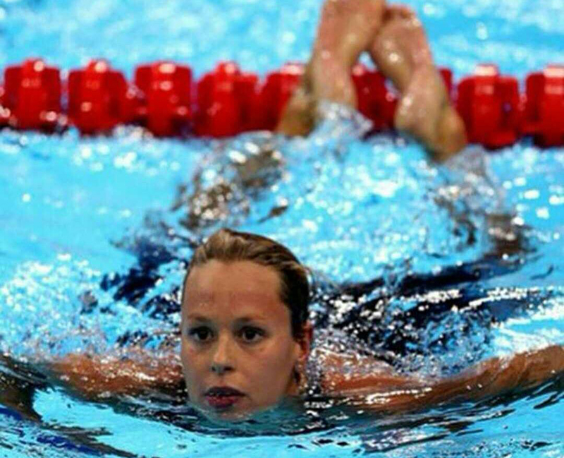 Federica Pellegrini in the water