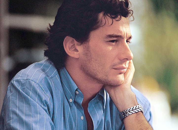 close-up of Ayrton Senna