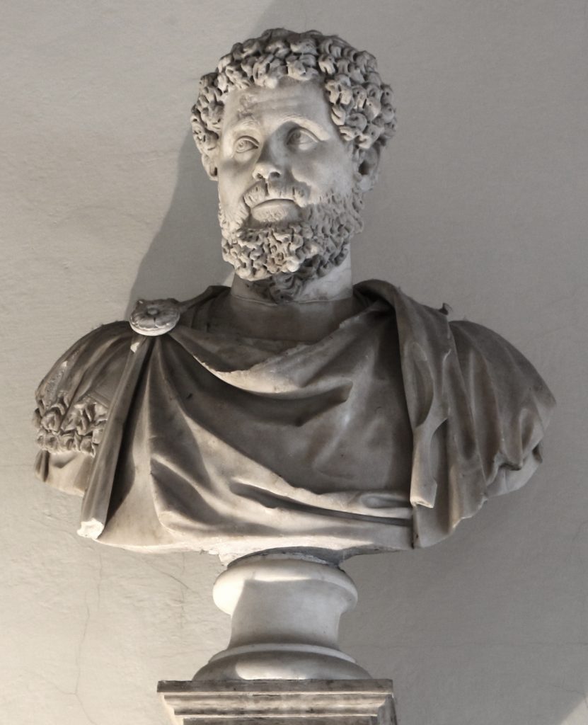 the Italians are not racists - statue of Septimius Severus, Roman emperor