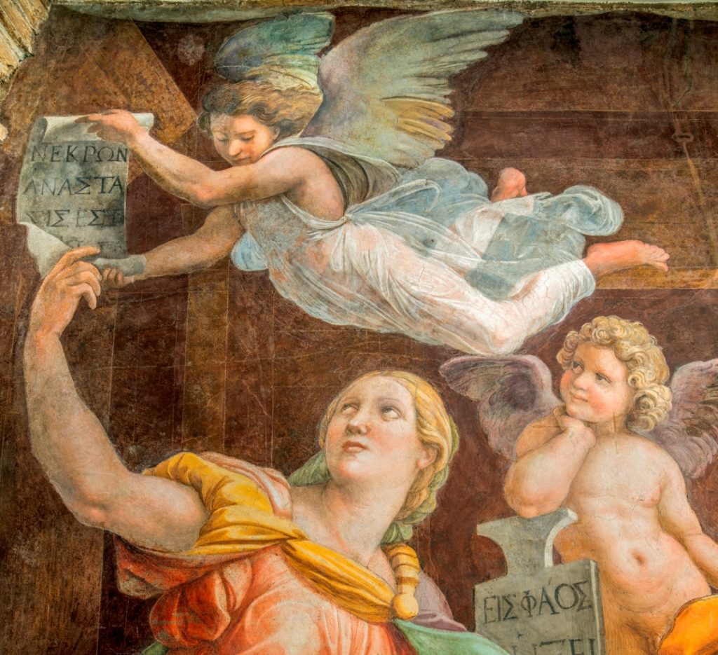 Un altro particolare dell'opera. Foto di Andrea Jemolo. / Another detail of Raphael's fresco. Photo by Andrea Jemolo