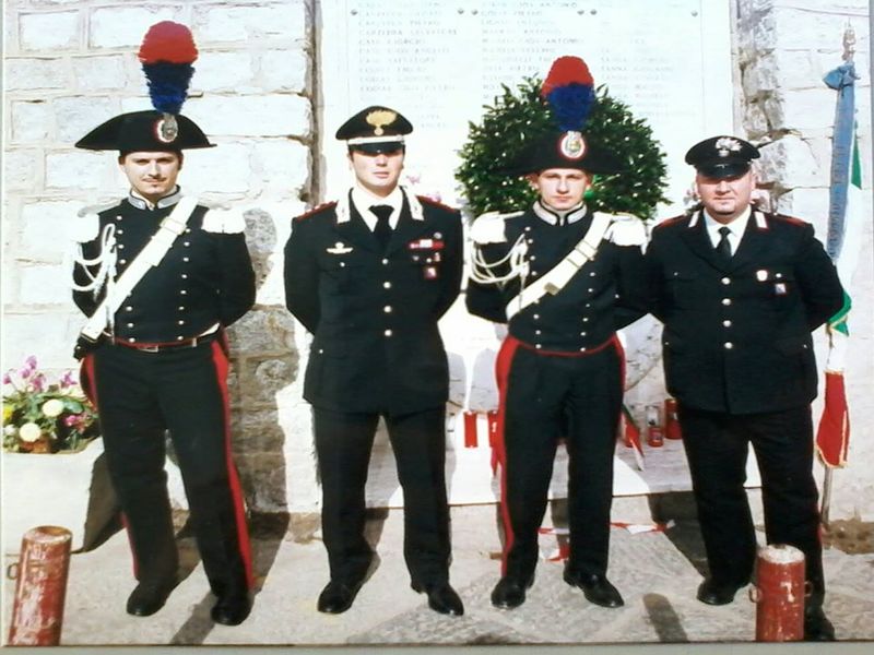 Carlo Carere en uniforme de carabinier