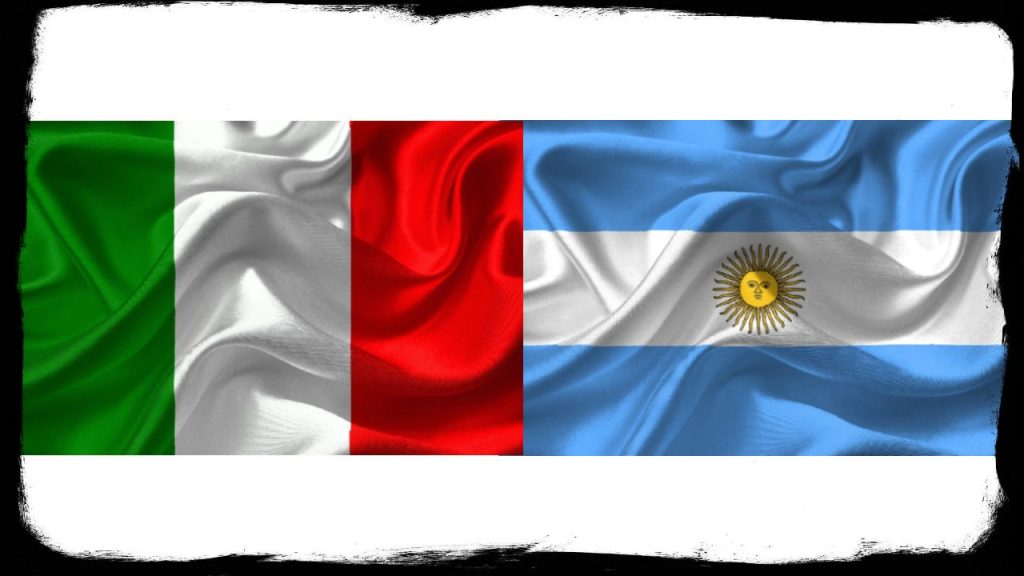 italian and argentine flags - italian and argentine flags