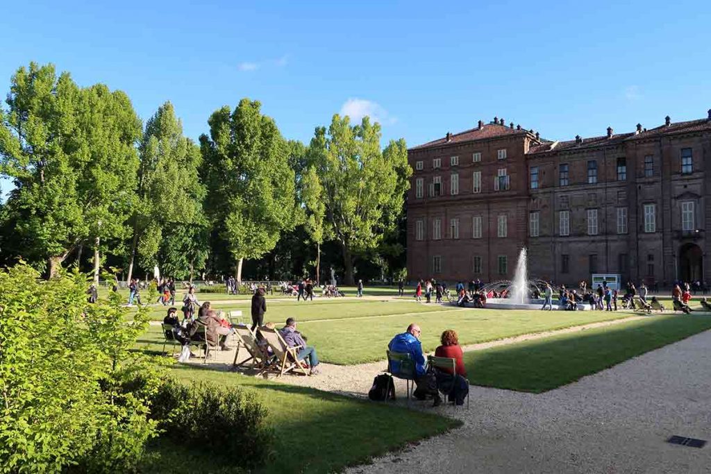 view of the royal garden of turin