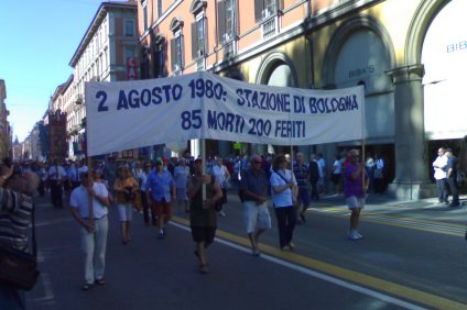 massacre of bologna - procession of demonstrators