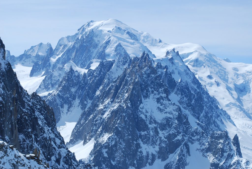 parte superior del mont blanc