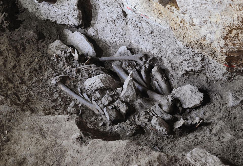 The human remains found in a cave in the Pollino National Park