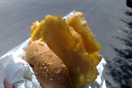 A typical dish of Sicilian street food