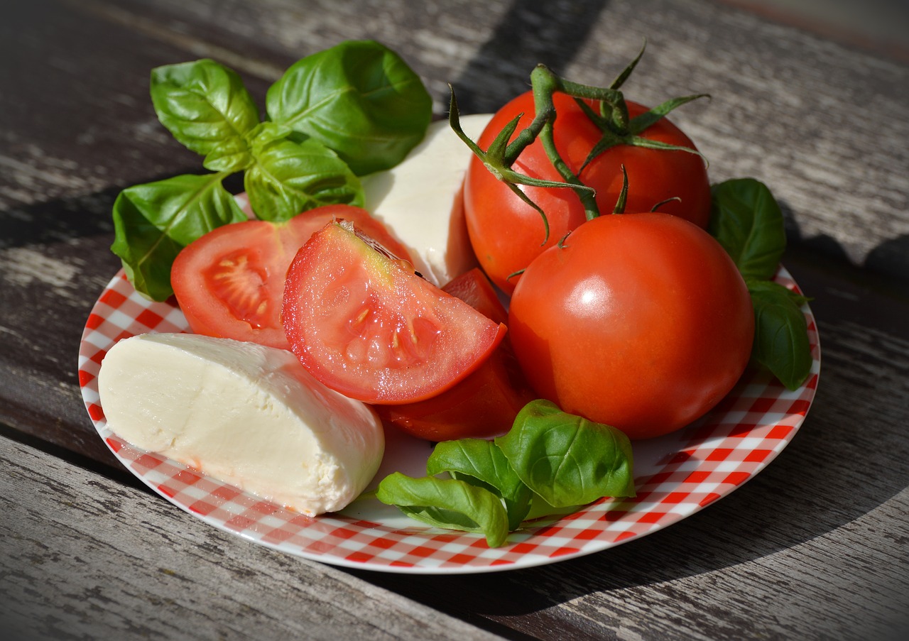 Caprese - Zutaten für Caprese-Salat