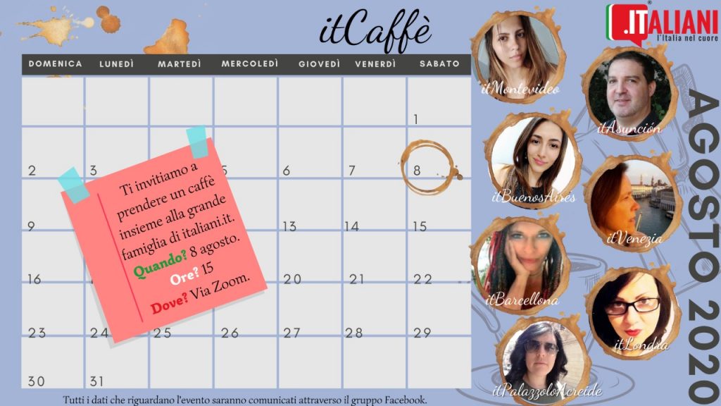 it caffe - flyer con i partecipanti