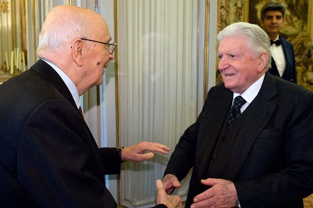 Sergio Zavoli con Giorgio Napolitano