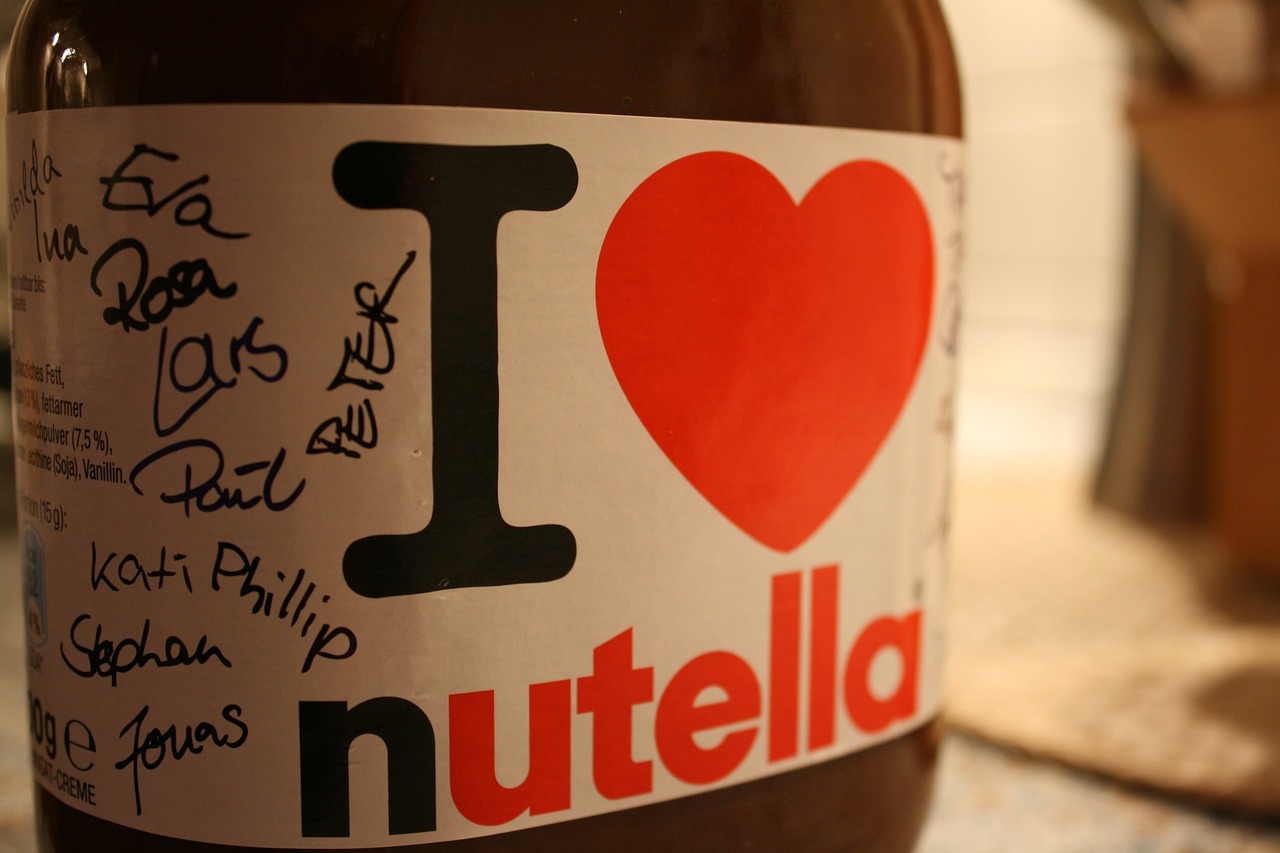I love Nutella un vasetto di una edizione limitata