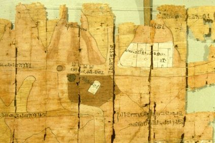 Egyptian Museum of Turin - Papyrus map 1150 BC Turin papyrus map 1150 BC