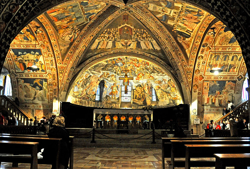 le transept de la basilique où le pape présente tous les frères