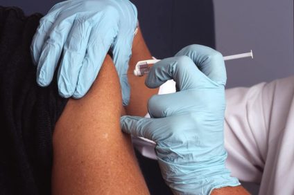 AstraZeneca vaccine - vaccine injected into the arm