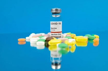 Covid drug - Covid 19 vaccine vial and drugs