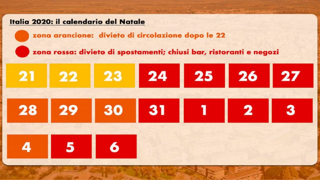 calendario italia arancione