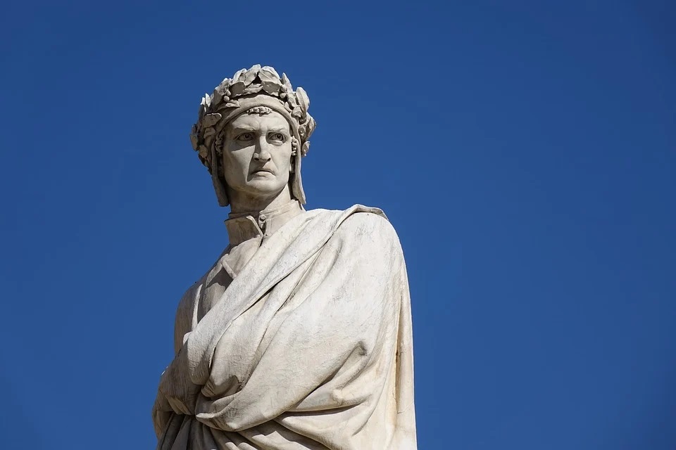 la statue de Dante à Florence