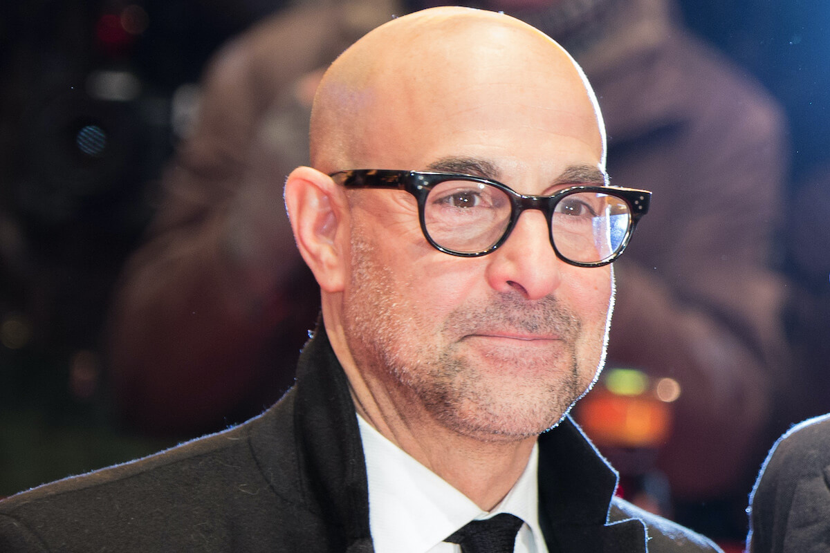 Close-up of Stanley Tucci at the Berlin Film Festival in 2017