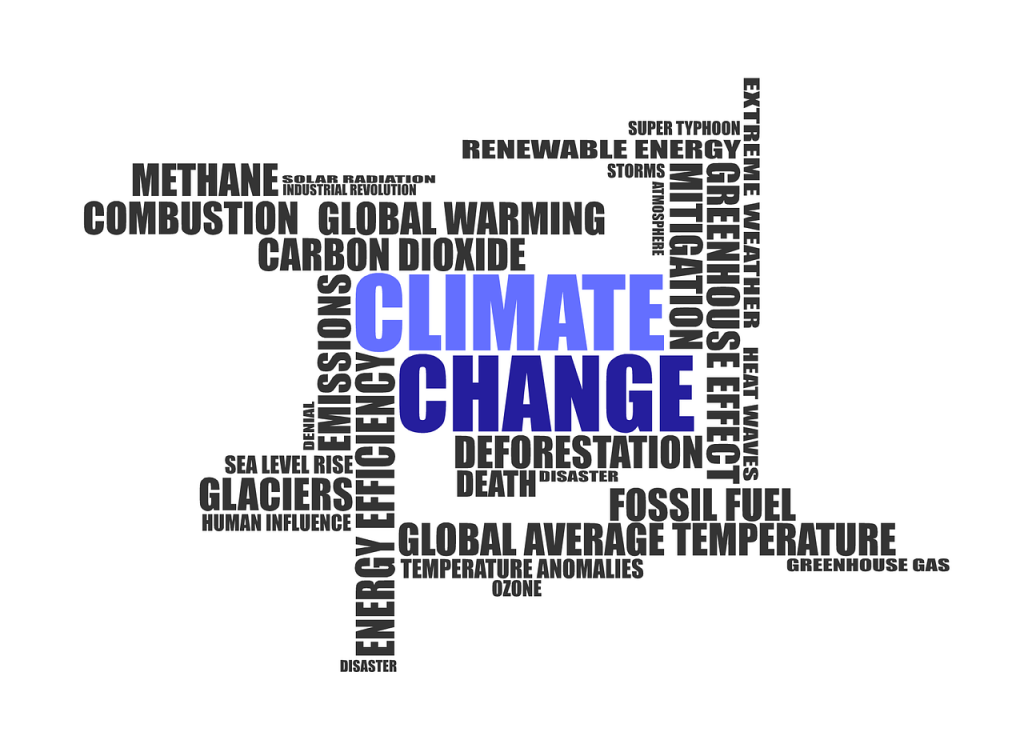 Giornata della Terra - scritte climate change 