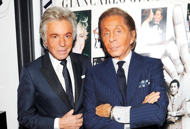 Valentino with his partner Giammetti