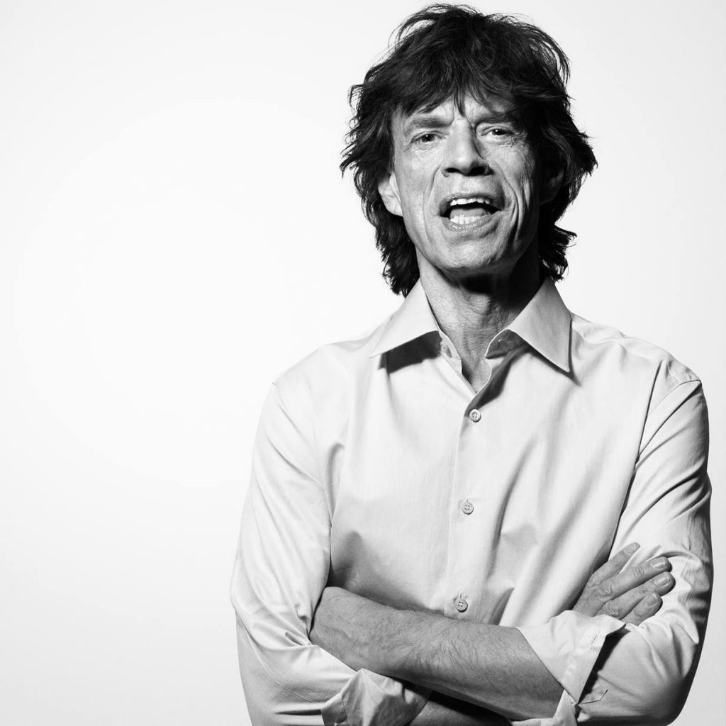 Mick Jagger in un primo piano