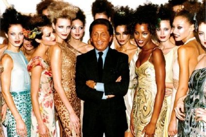 Valentino with his models