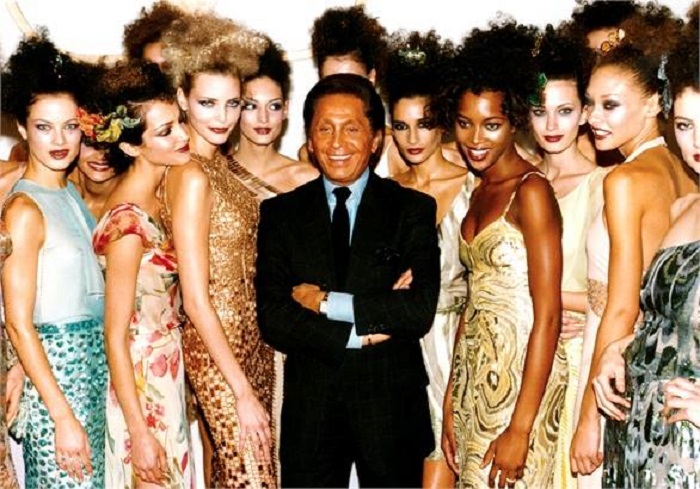 Valentino with his models