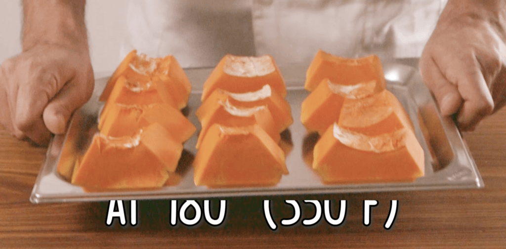 pumpkin tortelli - slices of pumpkin