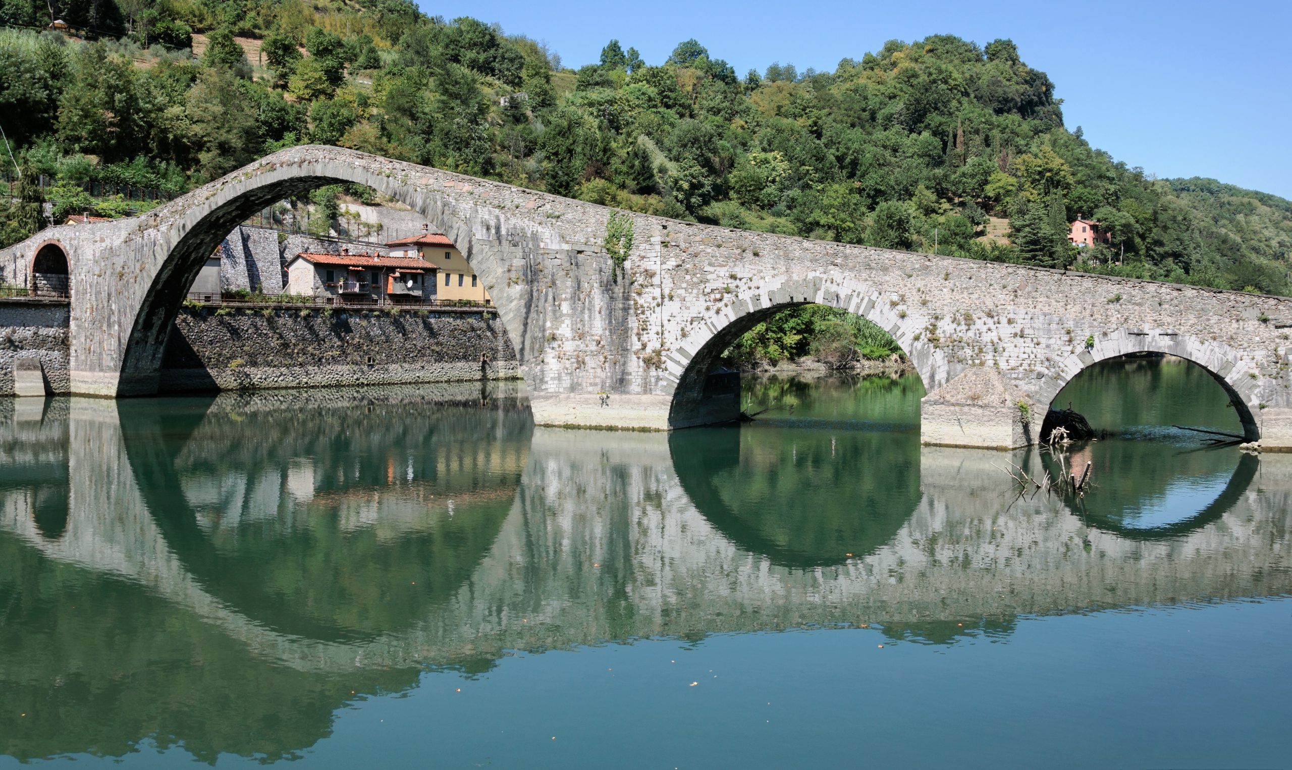 Puente de la Magdalena, Borgo a Mozzano, Toscana, Italia