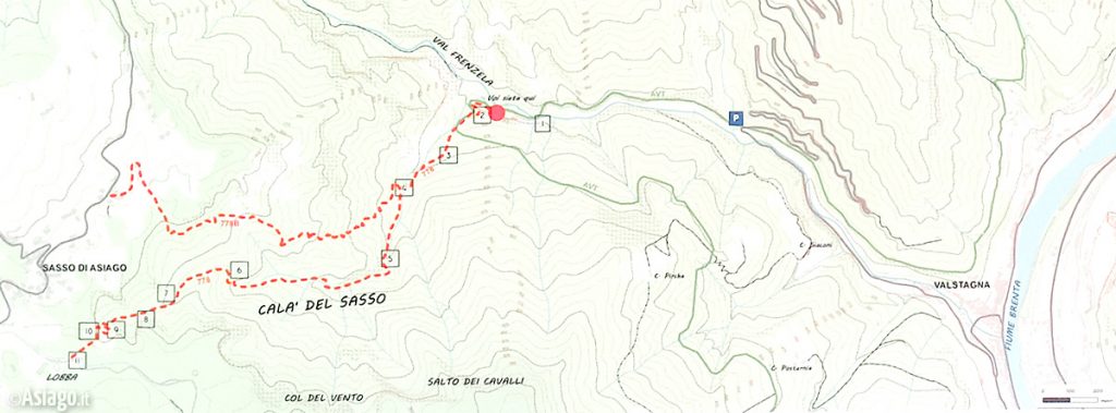 itinerario Calà del Sasso