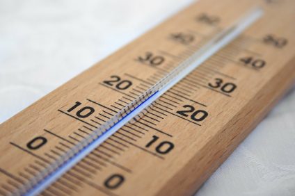 Record heat - Celsius degree thermometer
