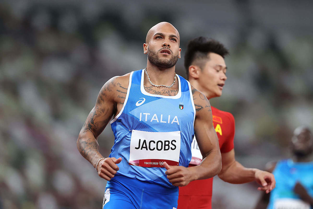 Miglior atleta dell'anno 2021 - Marcell Jacobs mentre corre a Tokyo 2020