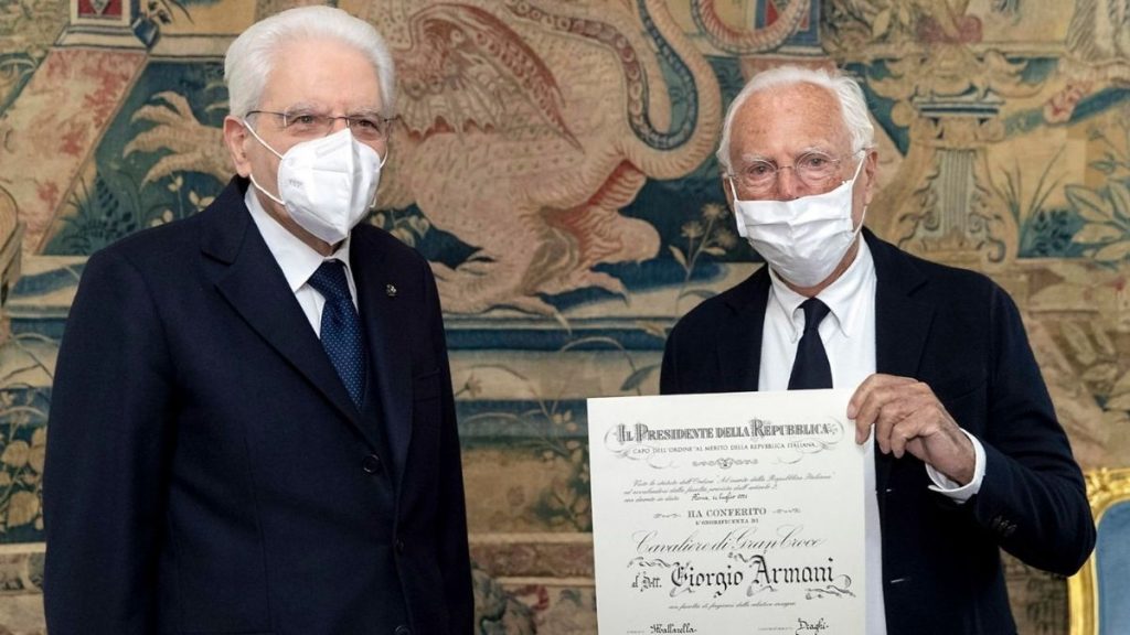 Mattarella hat Armani zum Verdienstorden gekrönt