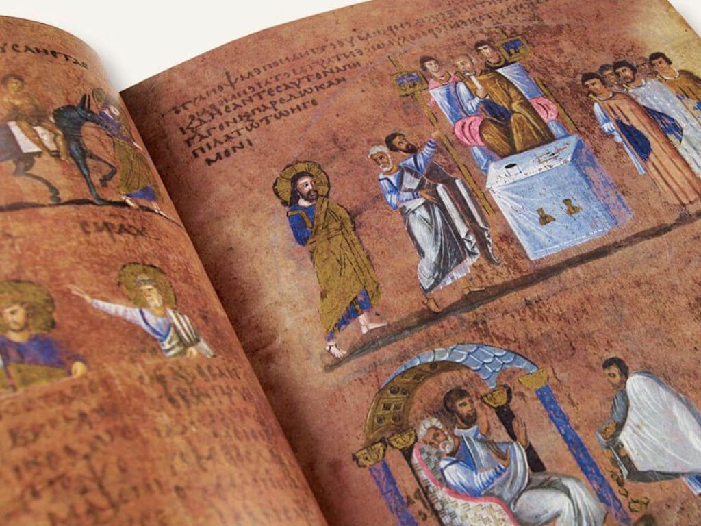 Rossano Calabro, particolare Codex Purpureus con miniatura