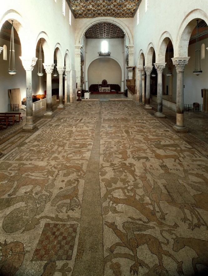 The mosaic present in the Cathedral of Otranto