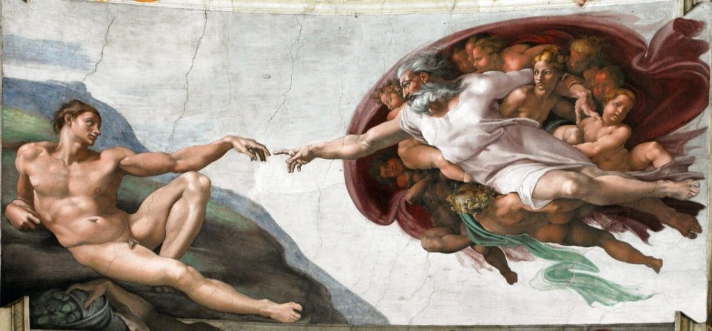 Curiosità su Michelangelo - La creazione di Adamo (Cappella Sistina)