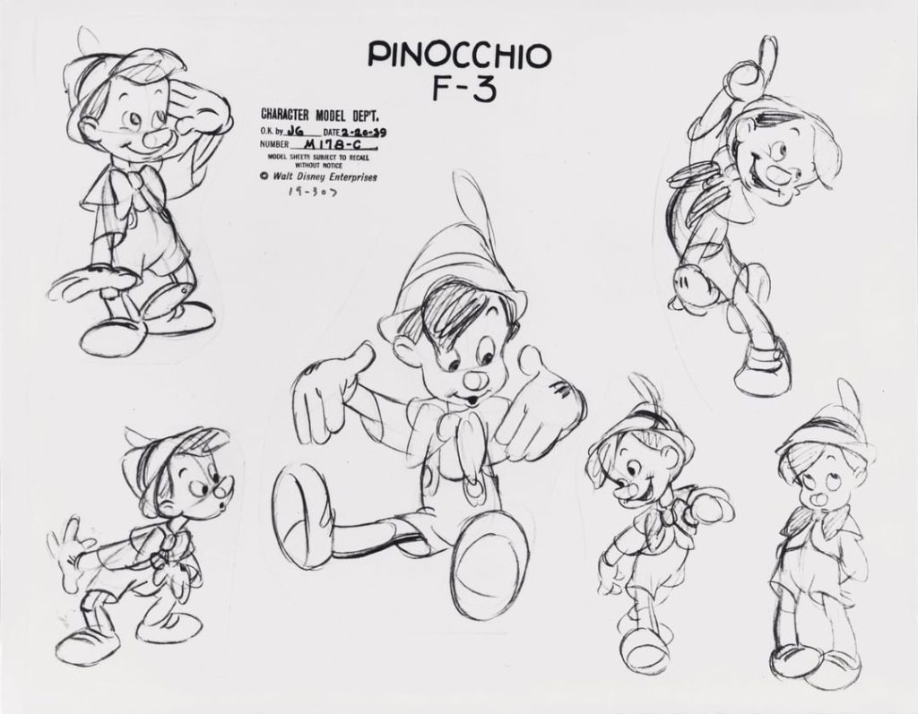 Pinocchio bozze - Mostra Disney