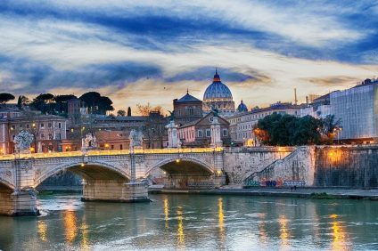 Rome Tiber bridge