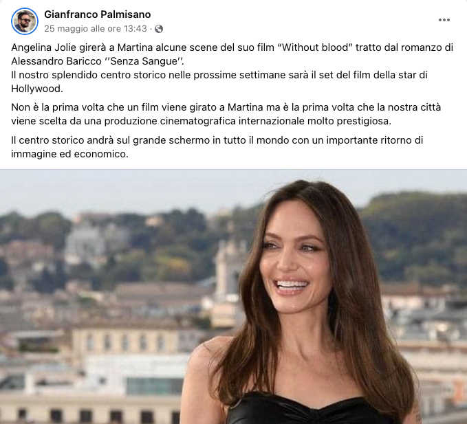 Angelina Jolie film Martina Franca