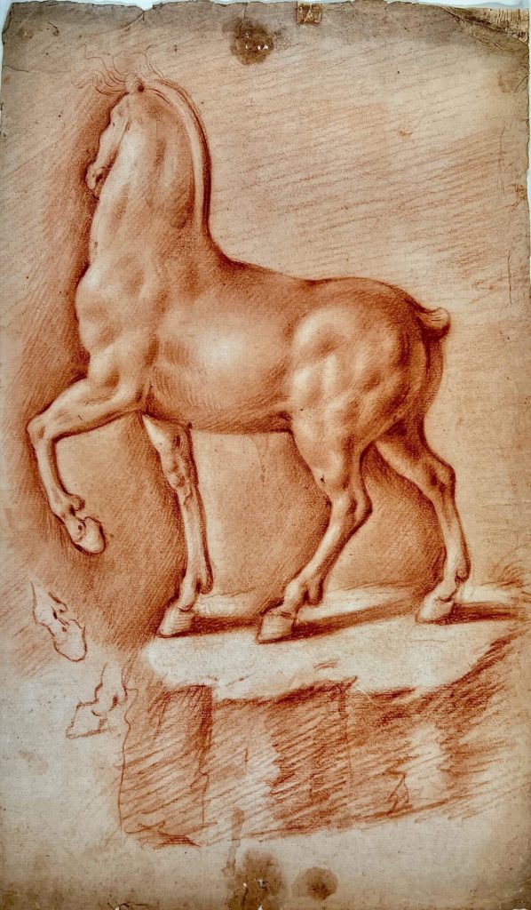 レオナルドダヴィンチの理想的な馬 フランスで発見された絵 Italiani It