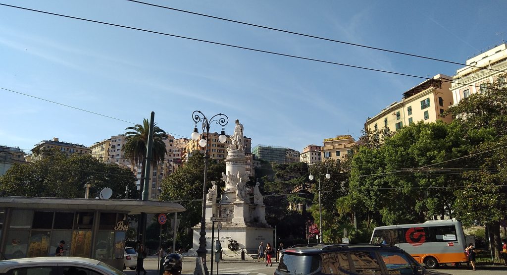 Piazza Acquaverde a Genova Principe