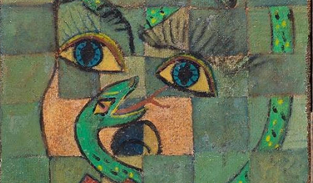 Arte em fuga de Hitler - detalhe da pintura dedicada a Paul Klee