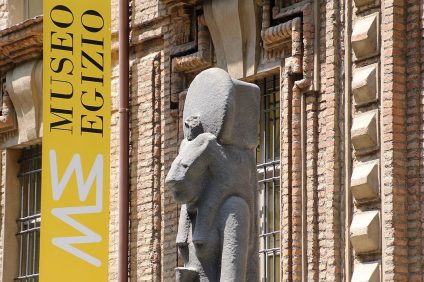 Papyrus of the Kings - Entrance to the Egyptian Museum of Turin